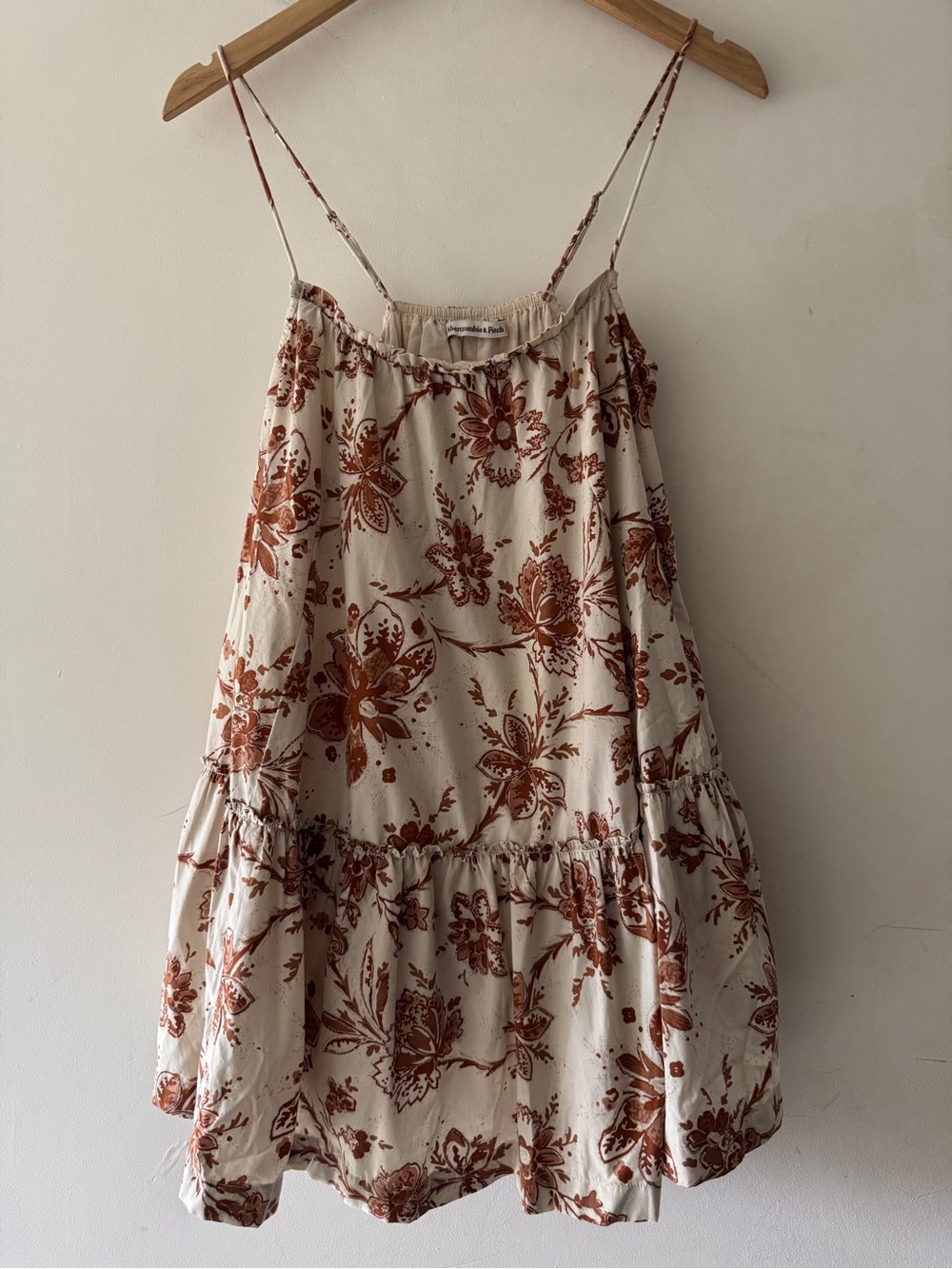Abercrombie & Fitch Brown Floral Mini Babydoll Dress - Picture 2 of 9